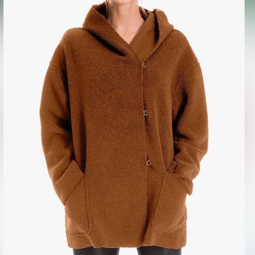 Max Studio Brown Teddy Jacket